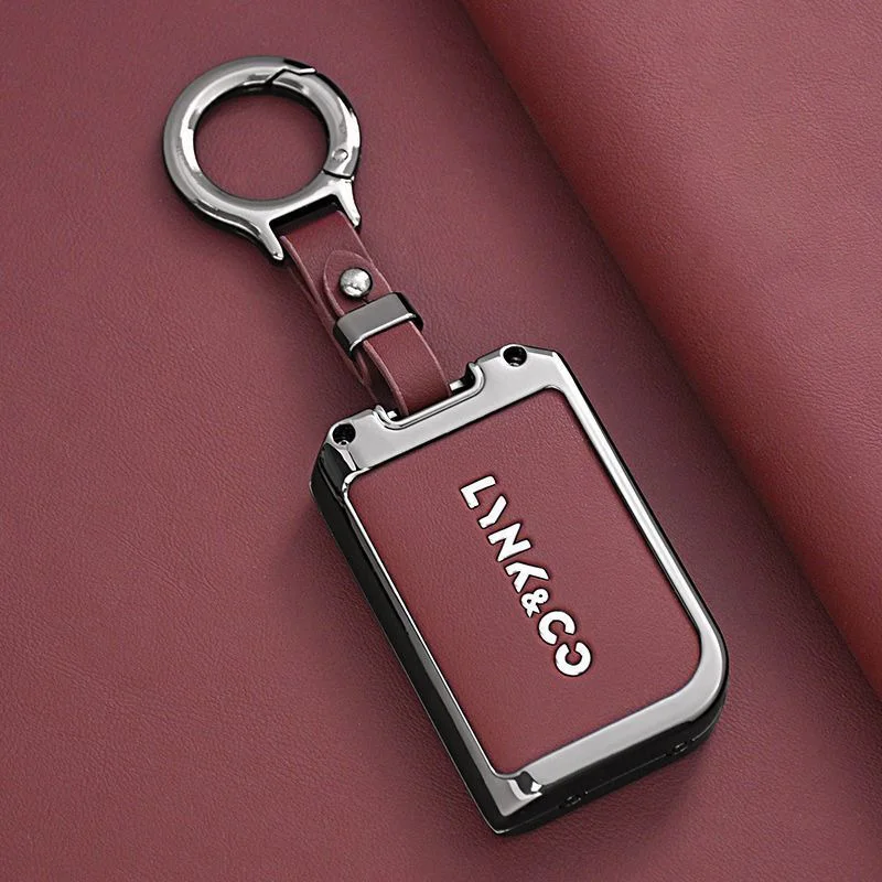 Zinc Alloy Car Key Case for LYNK&CO 08 LYNKCO LYNK CO Link & Co 08 Remote Cover Shell Keychain Holder Fob Accessories