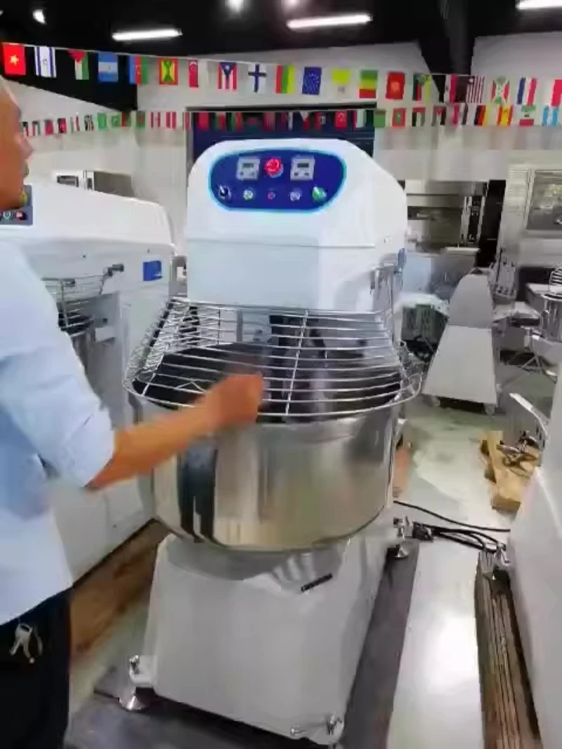 Custom 30L 50L 100L Spiral Dough Mixer Double Action Commercial Flour Kneader 380V for Bakery Restaurant Use
