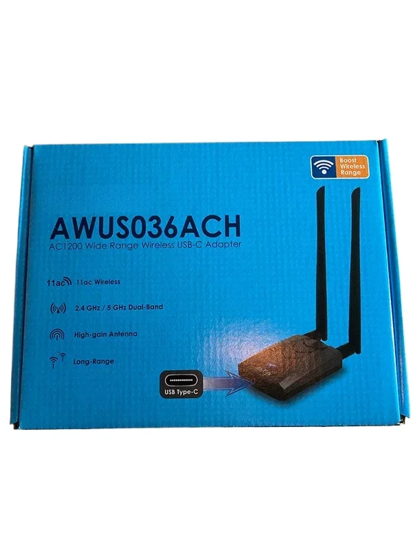 ALFA AWUS036ACH RTL8812AU Tarjeta de red BT5 Kali Linux MAC