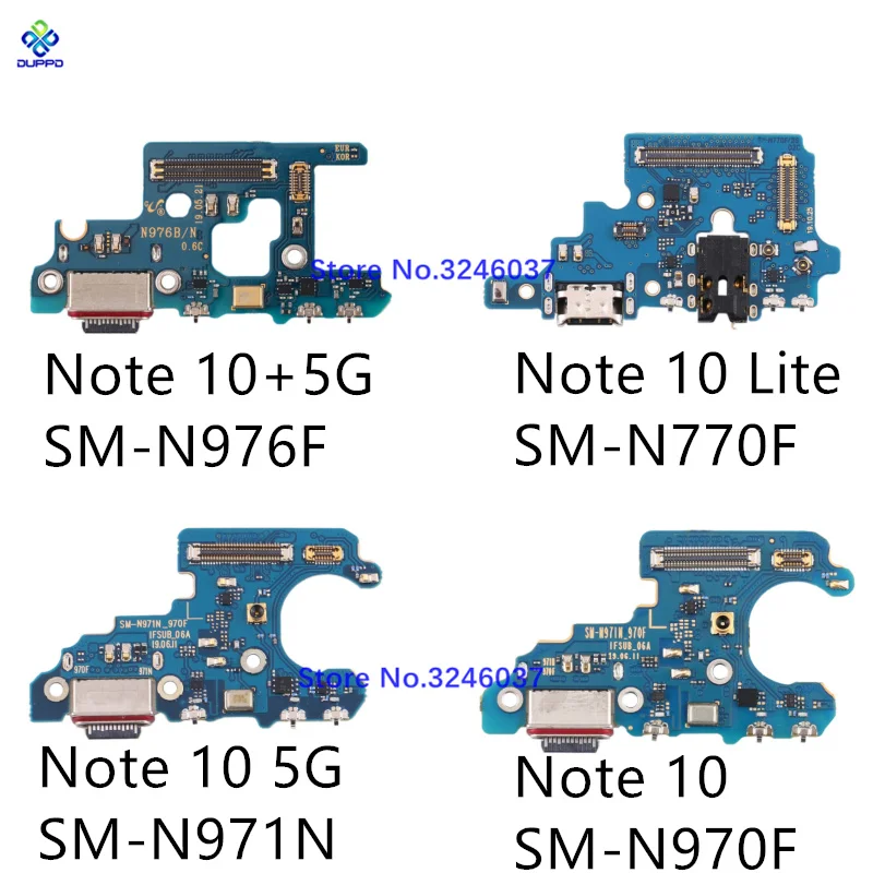 USB-разъем для порта быстрой зарядки, плата микрофона, гибкий кабель для Samsung Galaxy Note 10 Plus 5G Lite N770F N976F N971N N970F, заменяемый