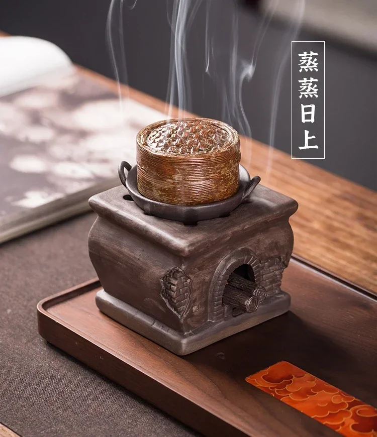 

Hot sales Zen wood stove, incense burner, wormwood roasted tea, essential oil candles, ceramics, reflux incense ornaments,
