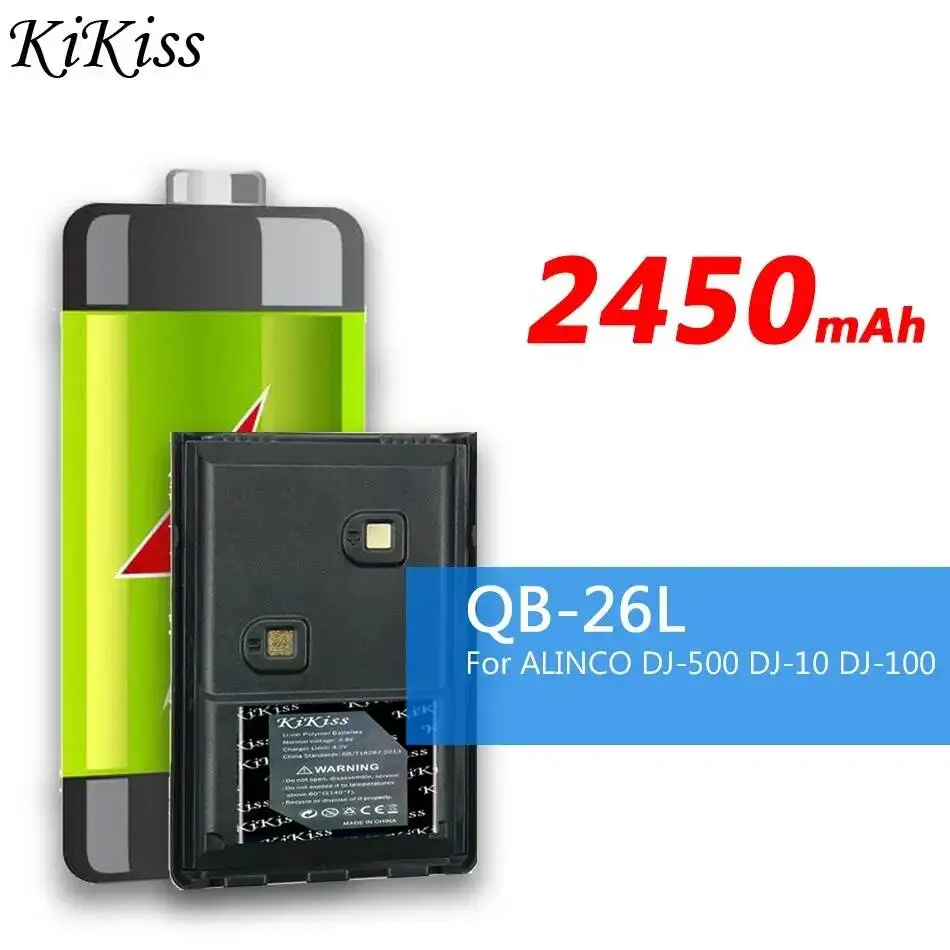

Аккумулятор для рации QB-26L 2450 мАч для Alinco DJ-500 DJ-10 DJ-100 DJ-289G DJ-A10 DJ-A11 DJ-A41 DJ-W100 DJ-W500 Ebp-88H