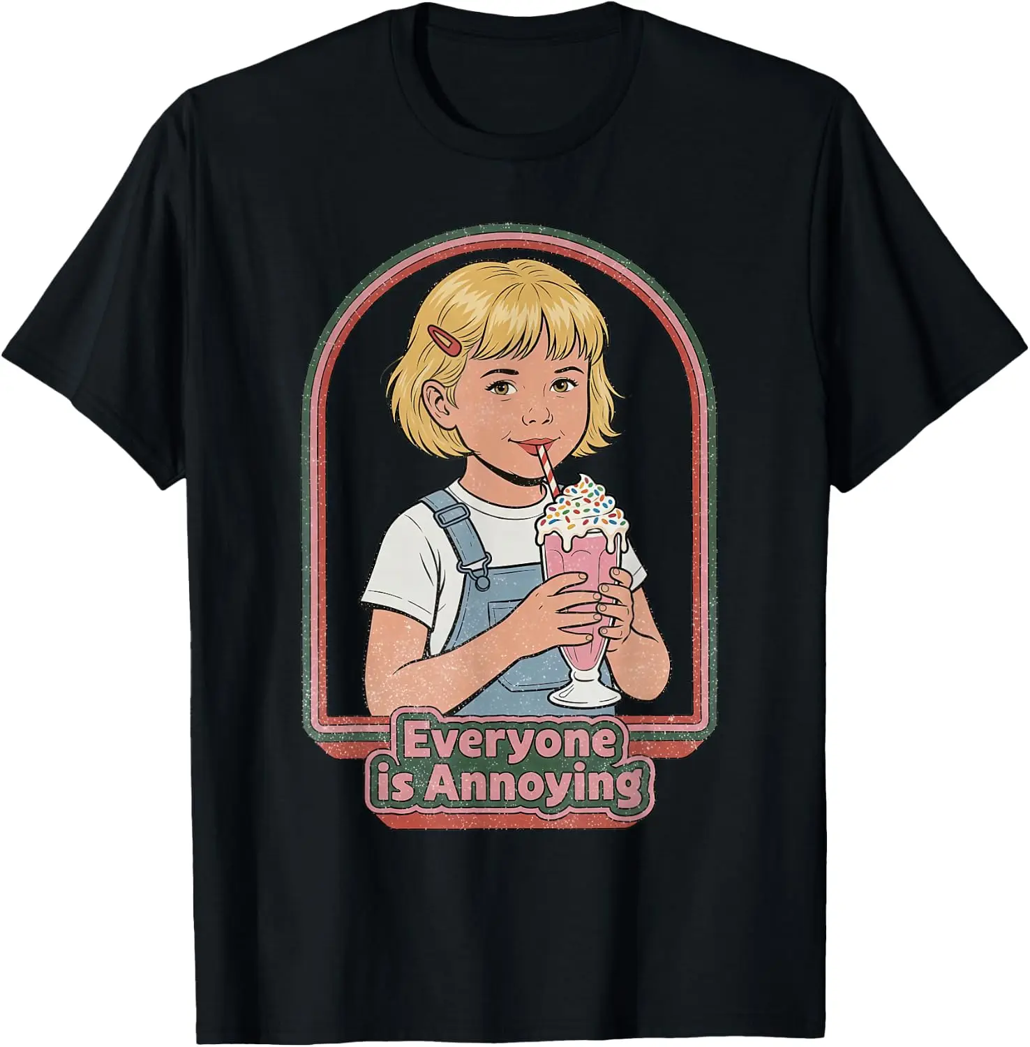 Everyone Is Annoying Sarcastic Adult Humor Mental Health Tee T-Shirt 100% Cotton Trendy Y2K Short-Sleeve Tee – Soft, Quick-Drying, & Moisture-Wicking; Ideal for Sports or Casual Wear; Great Gift for Christmas or Halloween.