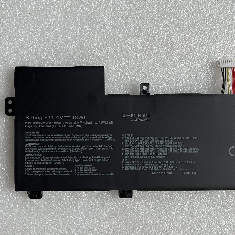 SupStone B31N1534 Laptop Battery For Asus Zenbook U5000 UX510UA UX510UW UX510UWK UX510UX V510U V510UX 0B200-02030000M 02030100