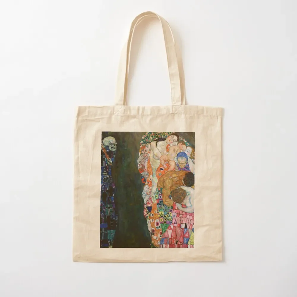 

Gustav Klimt Death and Life Tote Bag shopping trolley bag Woman shopper bag