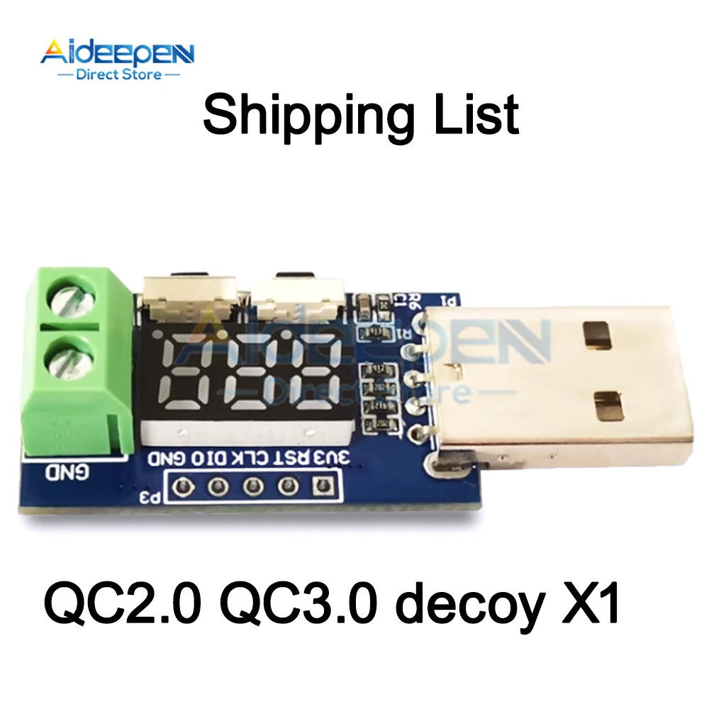 DC 3.6-20V QC 3.0 2.0 LCD USB 스텝 업/다운 데스크탑 전원 공급 장치 모듈, 조정 가능한 부스트 벅 컨버터 전압계, 5V 9V 12V