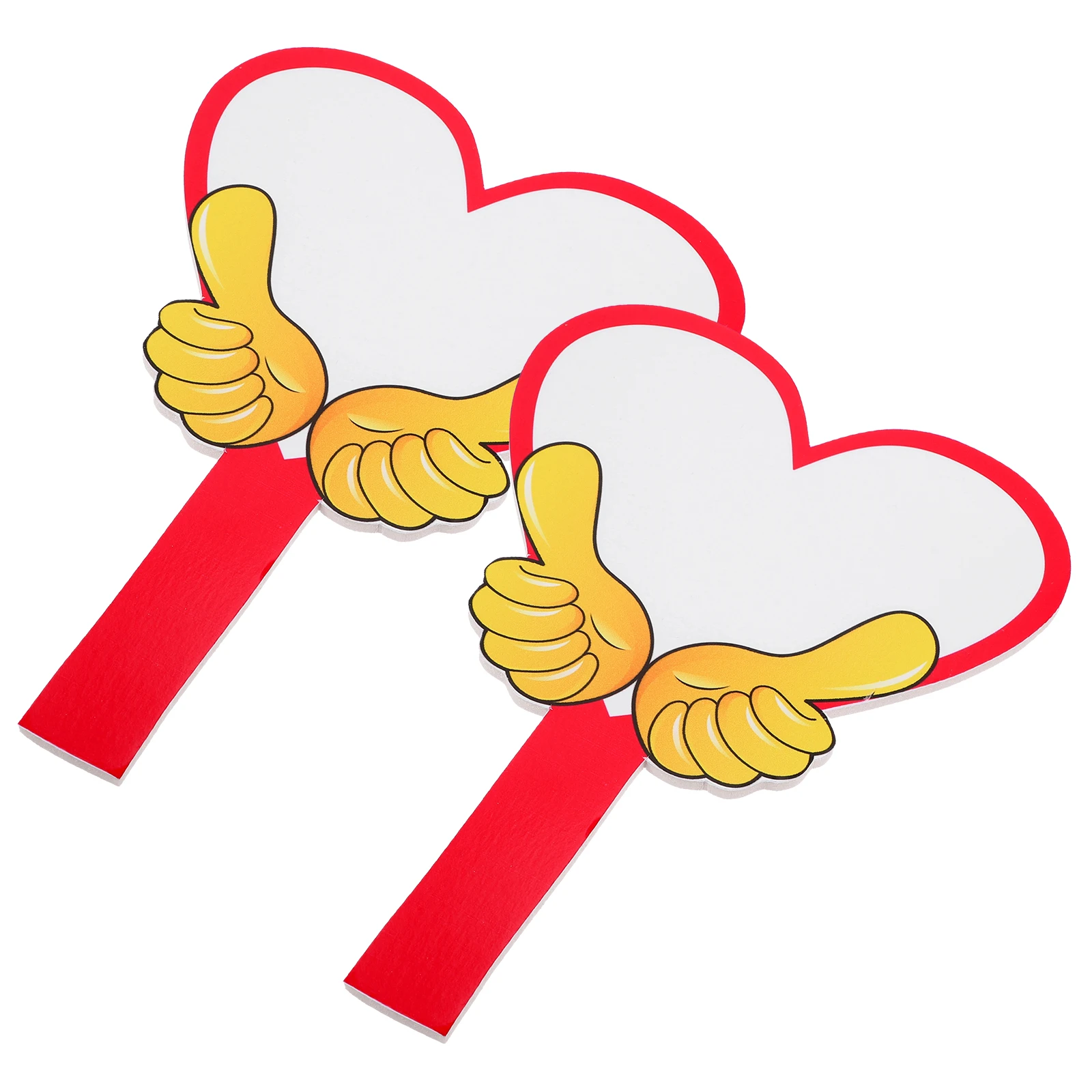 2pcs Scoreboard Whiteboards Reusable Voting Paddles Portable Rosy Blank Boards Handheld Dry Erase Retail Supplies