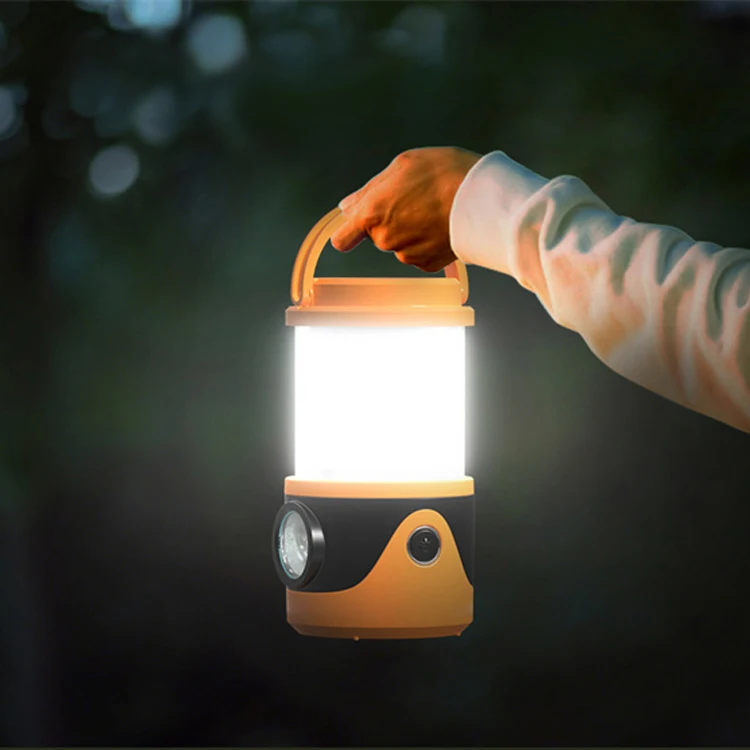 

10000mAh Rechargeable Battery Powered LED Camping Lantern IPX3 Waterproof 12 Light Modes 6W Dimmable Portable Flashlight
