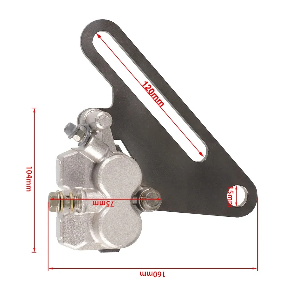 

15mm Rear Brake Caliper Dual Piston Hydraulic Disc Brake Assembly For 140cc 150cc 250cc Dirt Bike Motocross