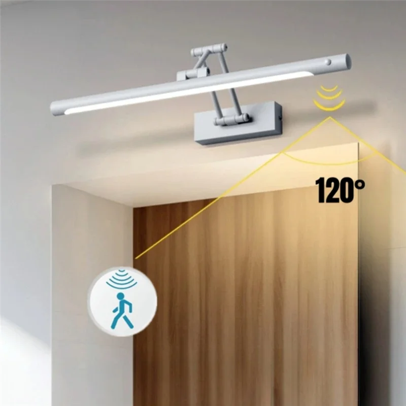 

【Party-Decoration】Front Mirror Wall Lamp LED With Motion Sensor Telescopic Arm For Bathroom Sconce For Bedroom Vanity Cabinet Wa
