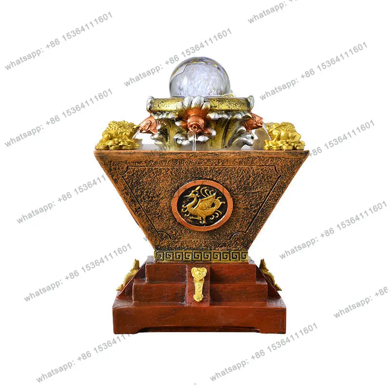 Living room feng shui wheel office cornucopia lucky water fountain desktop ornament