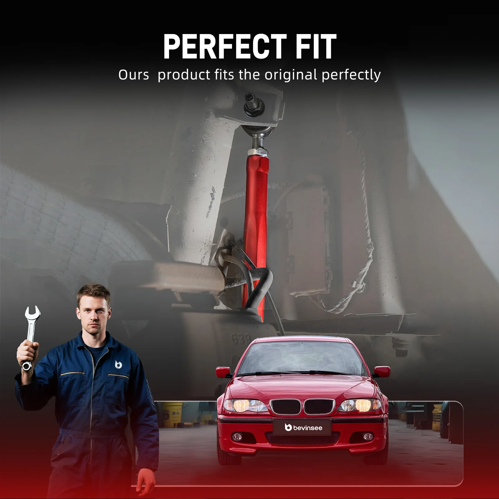 BEVINSEE 1 Para Regulowanych Przednich Łączników Drążka Stabilizatora do BMW E46 1999-2006 Z4 E85 E86 2003-2008 Zastępuje 31356780847 31351095694