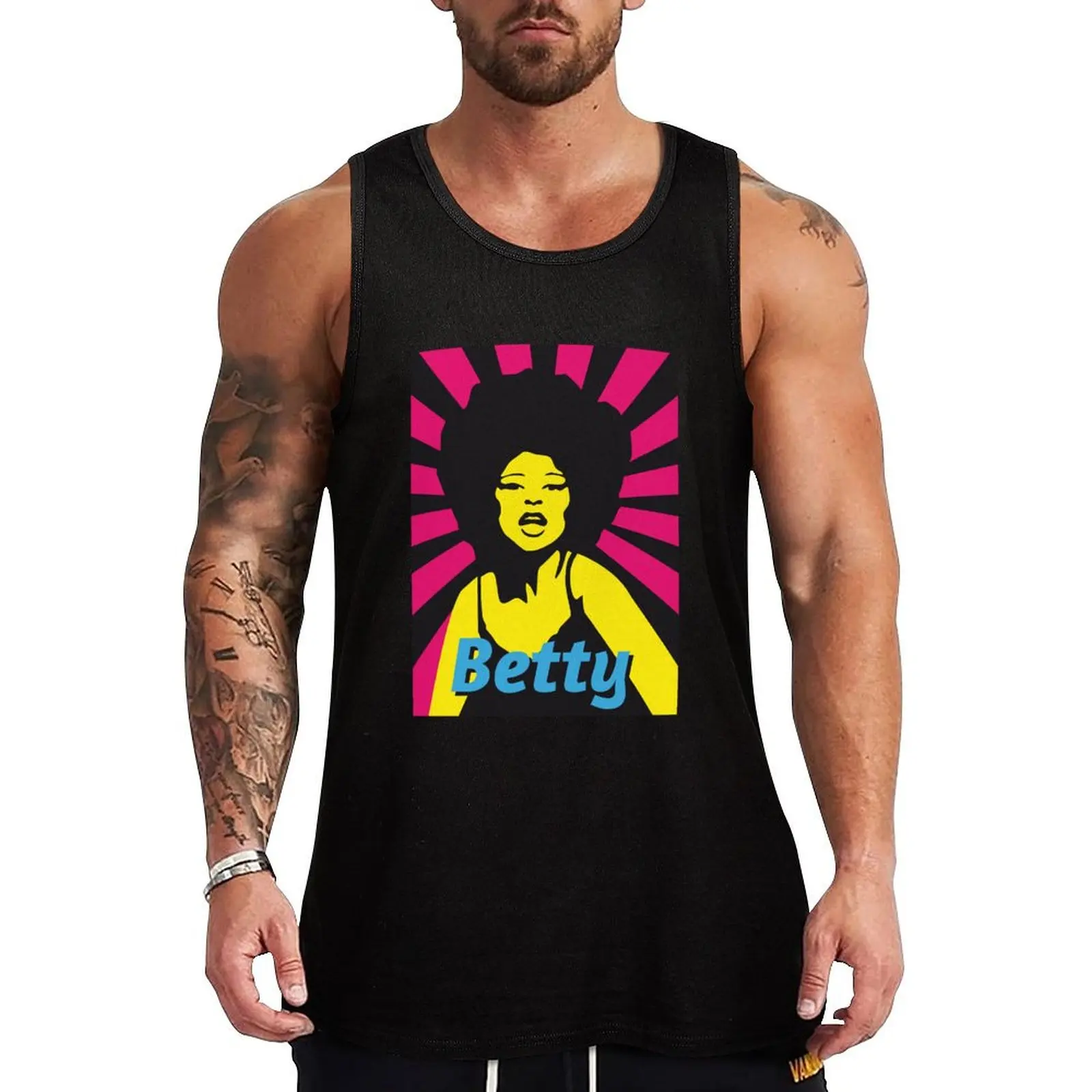 

Betty davis Essential Tank Top Men's cotton t-shirt sleeveless t-shirts for men