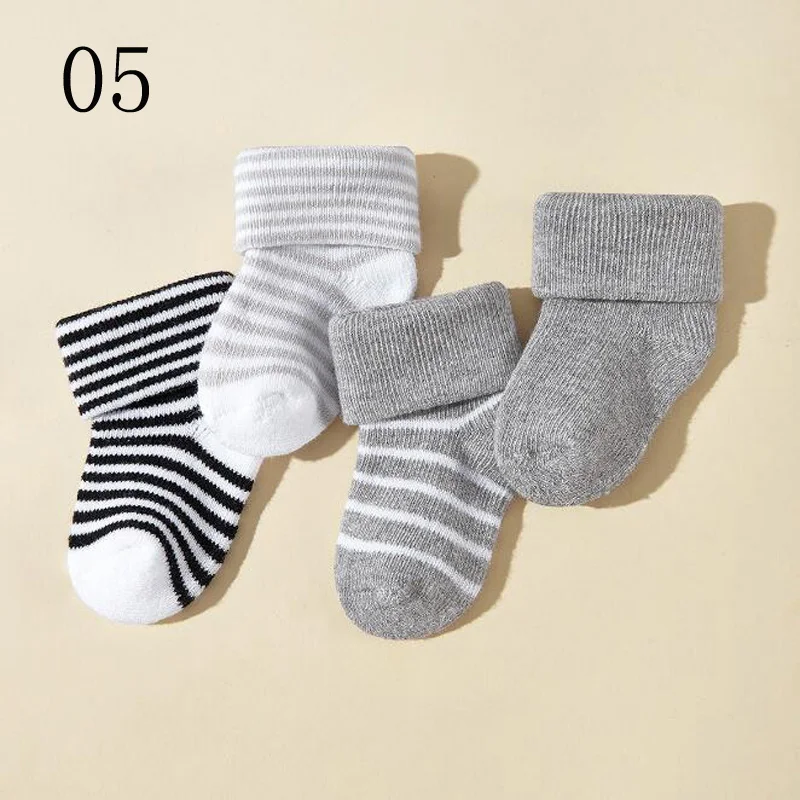 4Pair/lot New Boys\' and Girls\' Autumn/Winter Thick Warm Socks