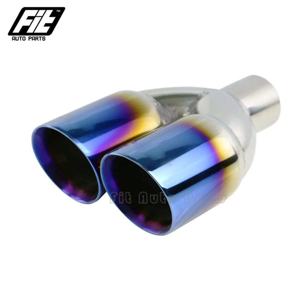 51mm Exhaust Tail end tip 76mm slant outlet Muffler tailpipe apply to Universal Car