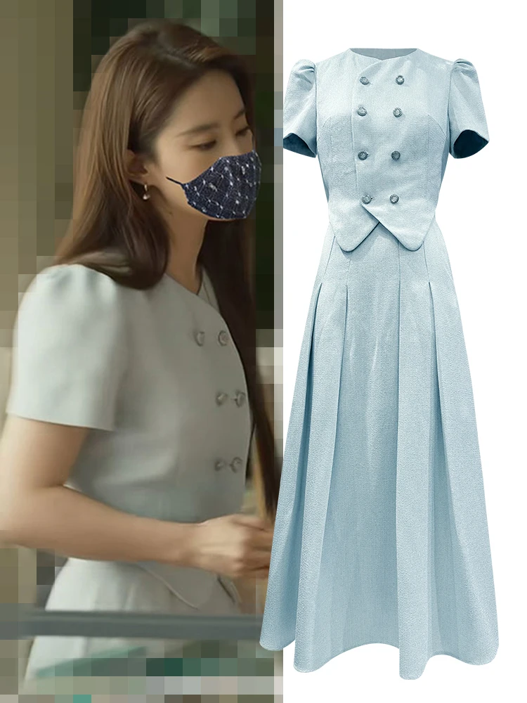 

Rose Story Small Fragrance Style Short Sleeve Suit Top And Half Skirt Two Piece Set Fashionable Summer Outfit for Women