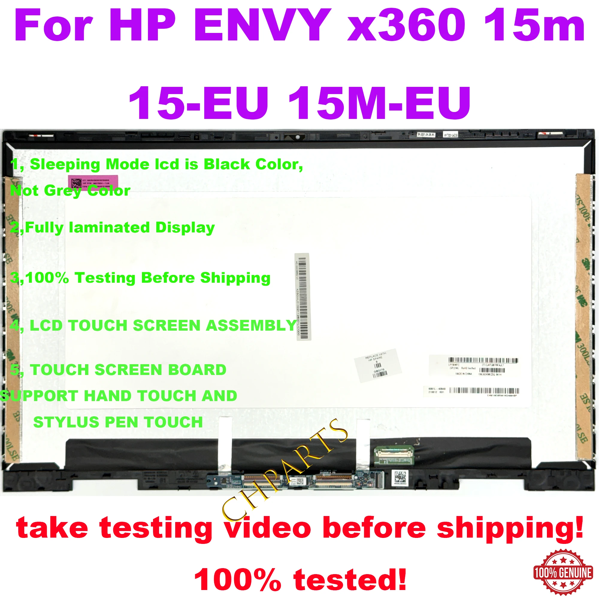 15.6-Cal FHD 1920*1080 wymiana ekranu dotykowego LCD montaż dla HP ENVY X360 15-EU serii 15-eu0003ca 15-eu0007nb 15m-eu0043dx