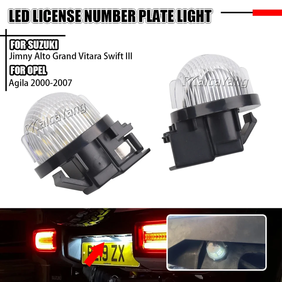 2 adet LED plaka lambası Suzuki Swift 3 III Wagon Vitara Baleno