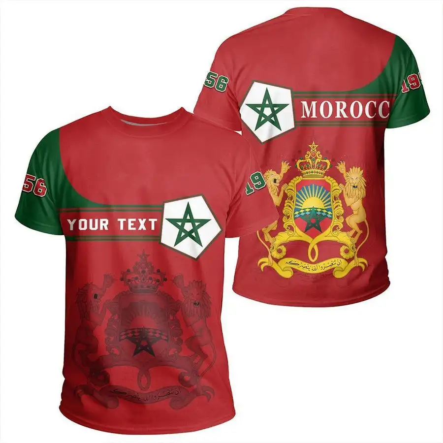 Free Custom Name Moroccan Flag T-shirt Morocco Men's T-shirt Fashion National Team T-shirt Sportswear Tees Country MAR New