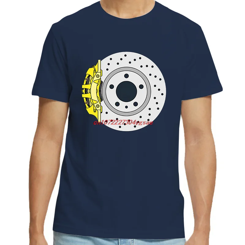 Yellow Front Brake Disc Funny Graphic T Shirts Fashion Summer Cotton New Shirts And T-Shirts Unisex Breathable Printing T Shirt