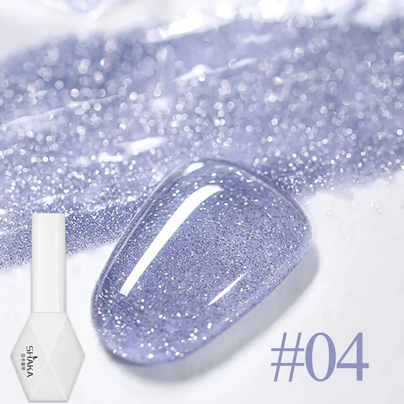 WS روك السكر سحق الماس هلام مسمار البولندية الوردي بريق طلاء الأظافر مبيعا الأظافر الوردية لامعة هلام ورنيش لفن الأظافر #3