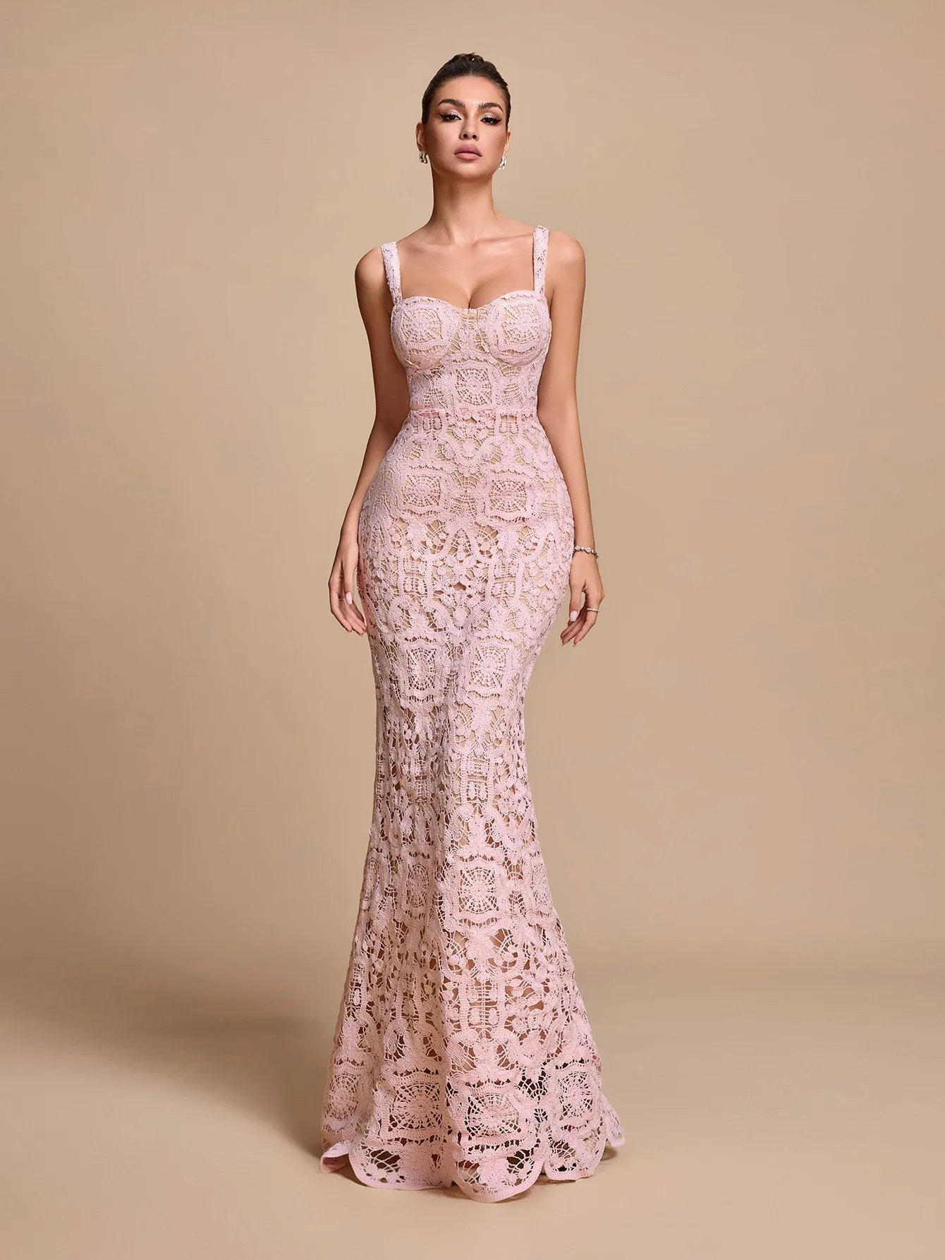 

Вечернее платье-русалка из кружева 2026, длинное вечернее платье без бретелек, платье для светских мероприятий и балов