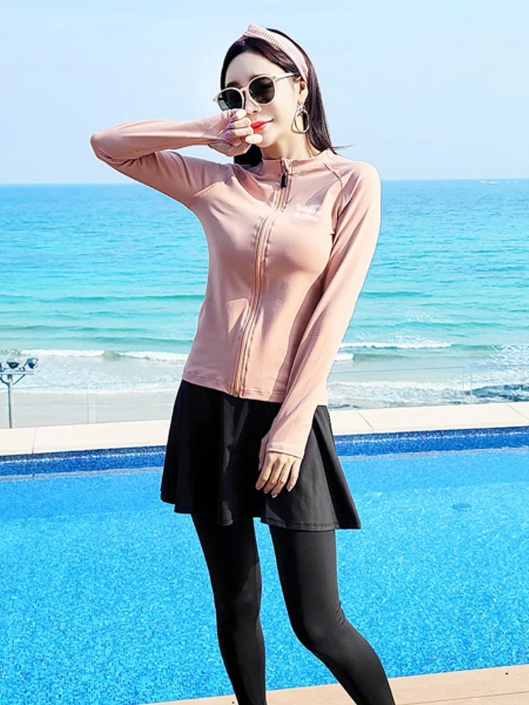 

Женский гидрокостюм для плавания с длинным рукавом, для серфинга, корректирующий, быстросохнущий, для дайвинга, купальник