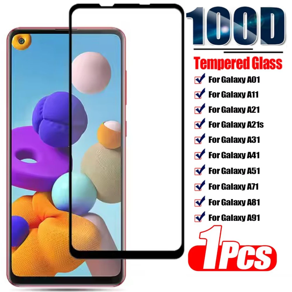 1Pcs Screen Protector For Samsung Galaxy A01 A11 A21 A31 A41 A51 A71 Tempered Glass For Samsung A91 A21s Glass Protective Film