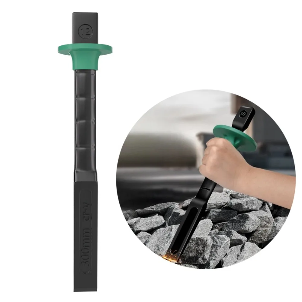 

6/8/10/12 Inch Chrome Vanadium Steel Stone Flat Chisel With Hand Guard Construction Cement Masonry Concrete Engraving Cut Tool