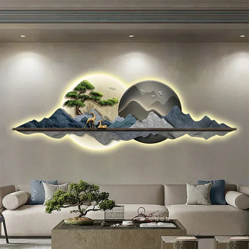 Living Room Bedrooms Restaurant Decorative Painting Beautiful Wall Lamp LED Lamp Painting Background Wall Painting Home Decor