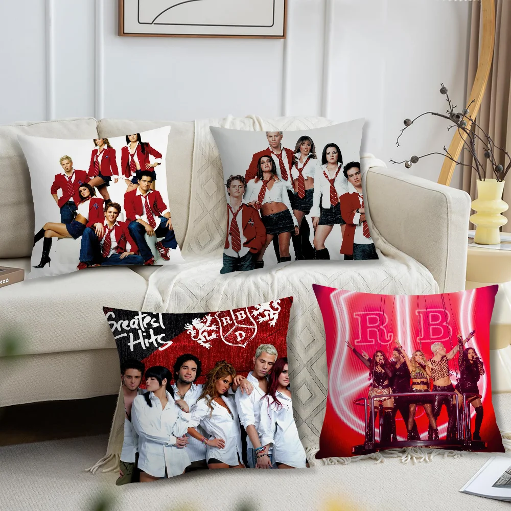 Band R-RBD Rebelde Pillow Case Living Room Sofa Cushion Cover Suitable For Home Bedroom Room Decoration