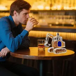 Heavy-Duty Excavator Whiskey Decanter - Premium Craftsmanship, Perfect for Builders, Collectors, and Whiskey Connoisseurs