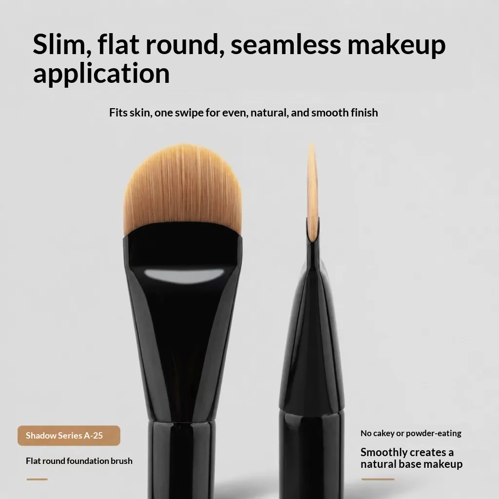 New Tongue-shaped Foundation Brush For Base Makeup, Magic No-trace Foundation, Flat-head Soft-bristled Mask Makeup Brush