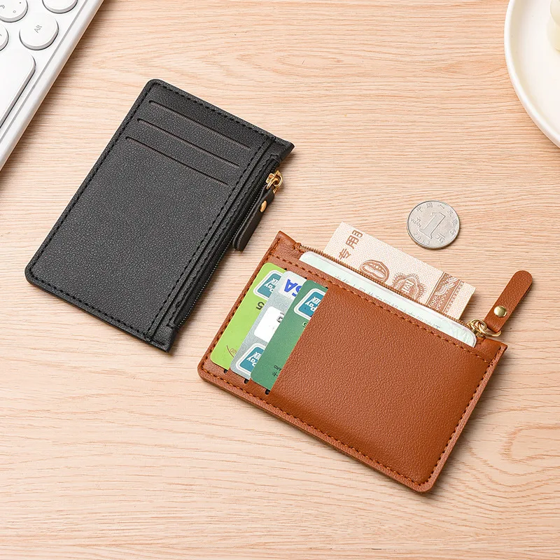 Schlanker Ultradünner Kartenhalter für Frauen Multi-Kartenfach Bankkarten-Clip Mini-Geldbörse Design Führerschein-Kartenetui für den Täglichen Gebrauch