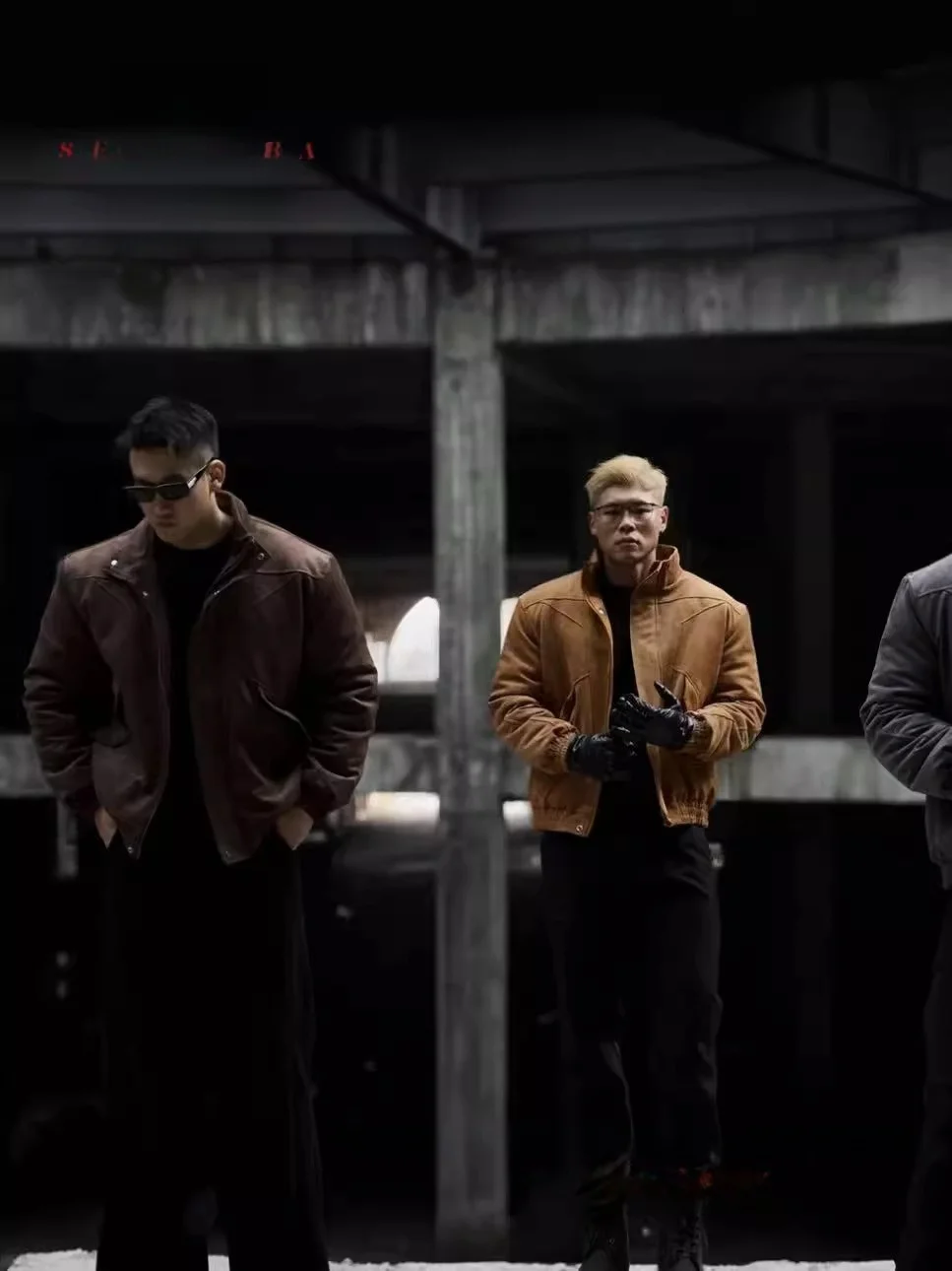 

American Sle Deconstructed Splicing Suede Collar Thiened Cotton Jaet Men Winter Warmth Anti-cold Cotton Clothes