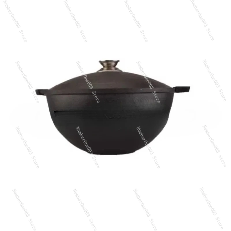 Suitable For 7 L 9 L 12L Fried Rice Pot With LidThickened Aluminum Pot Stuffy Rice Pot Black And Red