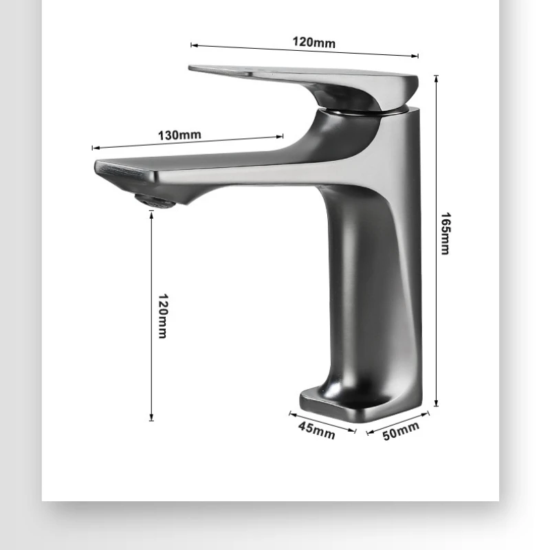 

Bathroom Sink Faucet Brass Core Modern Single Handle Countertop Mounted Wash Basin Water Tap Hot and Cold Water Mixer Household