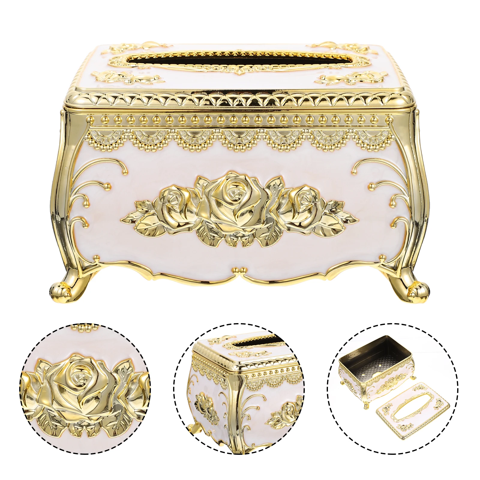 

Zinc Alloy Tissue Box Cover Retro Paper Towel Dispenser For Home Office Car Decor Napkin Holder Desktop Storage