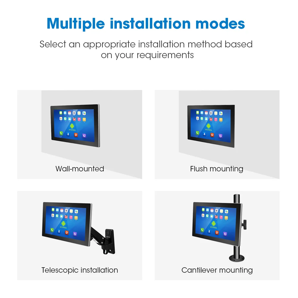RK3288 RK3399 RK3566 RK3568 جزءا لا يتجزأ من IP65 مقاوم للماء 15.6 بوصة شاشة لمس صناعية لوحة أندرويد الكمبيوتر