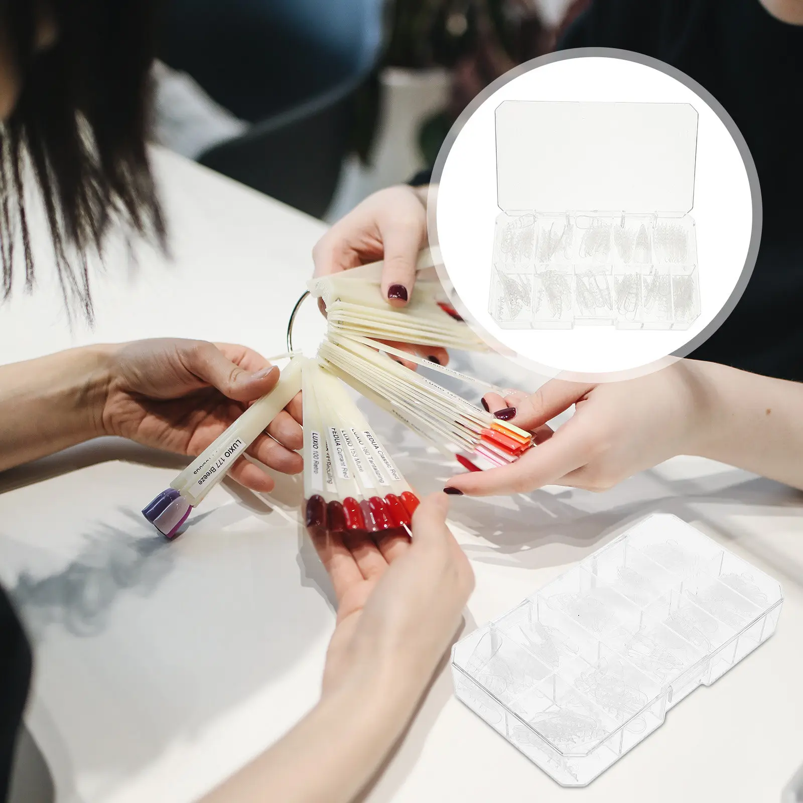 

120Pcs Liulijia Press on Nail Tips Full Cover Fake Fingernails Clear Plastic Nails Manicure Supplies DIY Home Salon