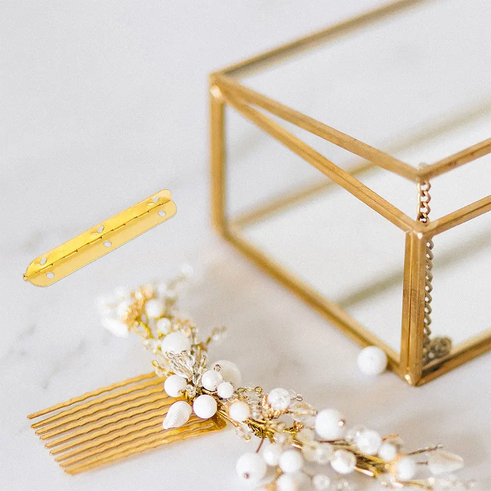 

10Pcs Tiny Piano Hinges Compact Heavy Duty Hinges for Jewelry Box Wooden Case Toolbox Drawer Cabinet DIY Wood Projects Secure