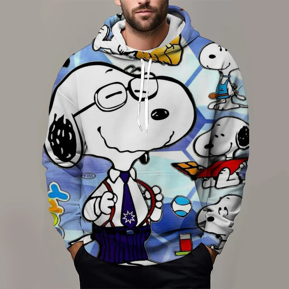 2024 Spring and Autumn New 3D Printing Snoopy Men\'s Hoodie Women\'s Kid Girl Boy Street Leisure Sports Pullover