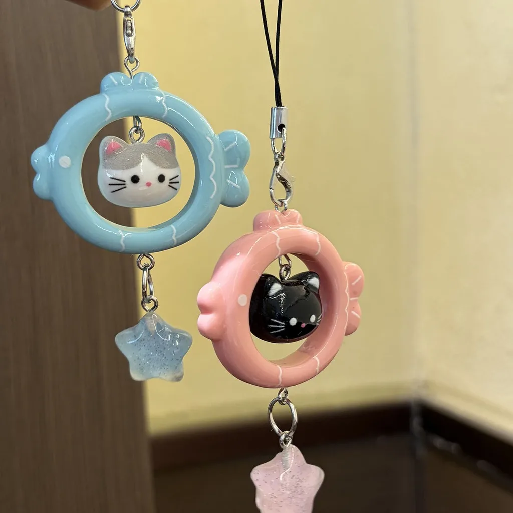 Glitter Star Charm Glitter Phone Strap Resin Phone Pendant Cute Rotatable Charm For Friends Students Backpack