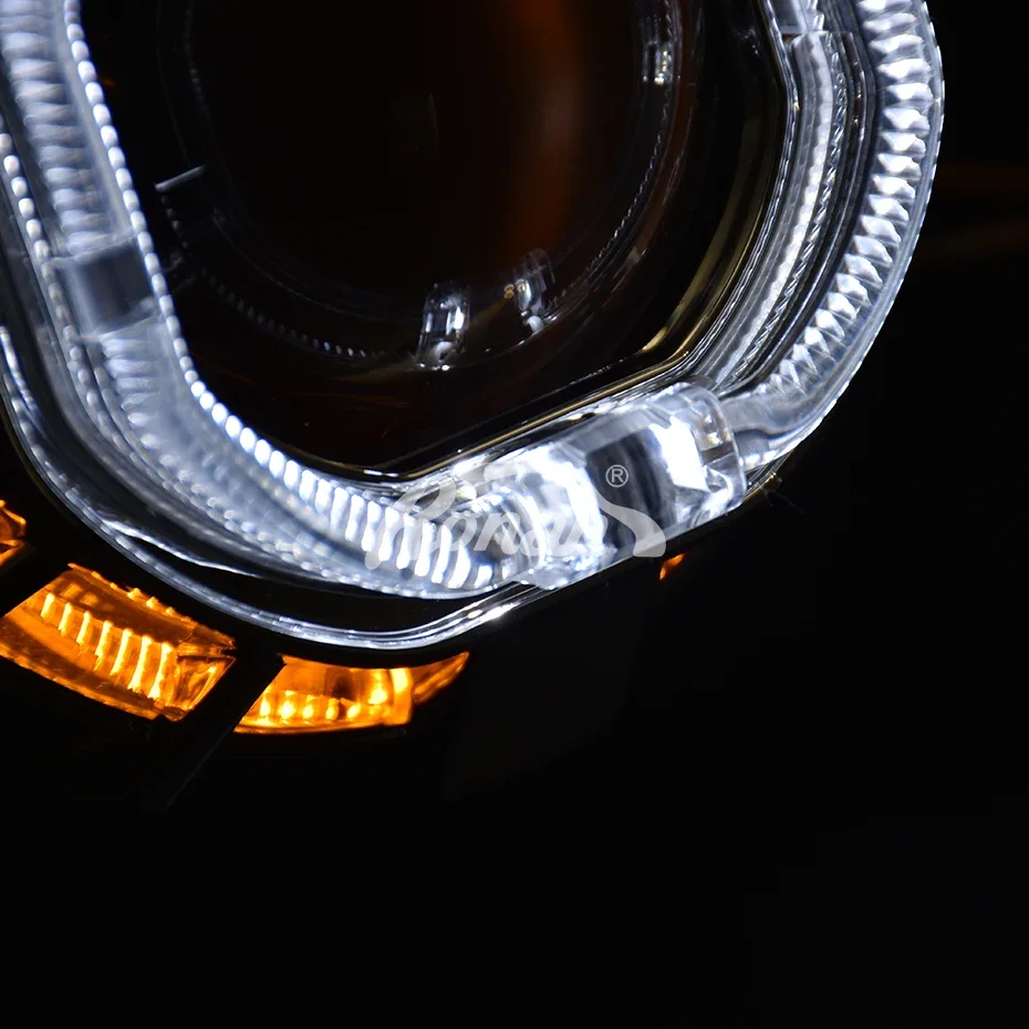 Ronan 2.5 Inch Double LED Square Angel Eyes for Bi Xenon Projector Lens on Car Headlight Retrofit