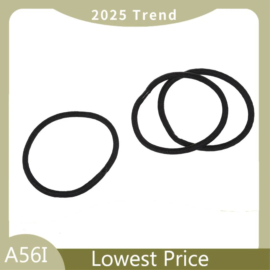 

Hot Sale 80 Pcs Black Elastic Rubber Hair Band Ponytail Holders For Lady