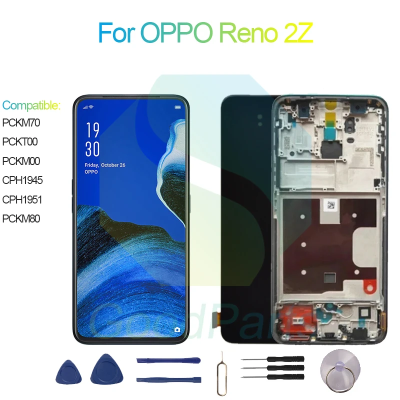 

For OPPO Reno 2Z Screen Display Replacement 2400*1080 PCKM70, PCKT00, PCKM00, CPH1945, CPH1951, PCKM80 Reno 2Z LCD Display