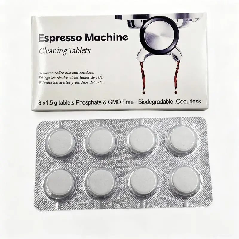 8Pcs/set Coffee Machine Espressos Device Descaler Tabs Espressos Machine Cleaning Tablets Cleaner Descaler Tablets For Home