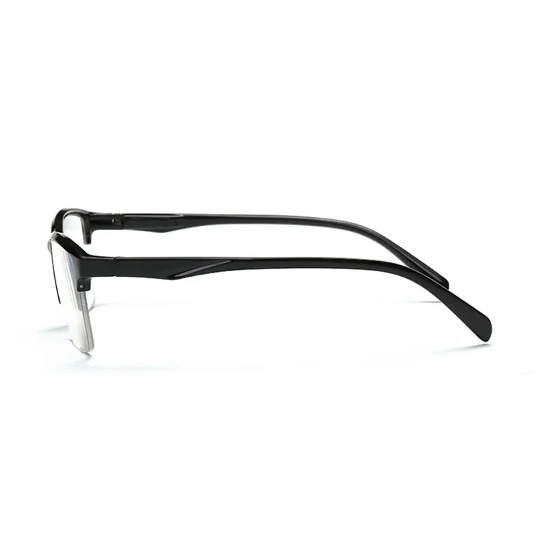 Gafas de lectura de medio marco para hombre y mujer, lentes de presbicia, gafas de visión lejana, ultraligeras, negras y rojas con resistencia de +