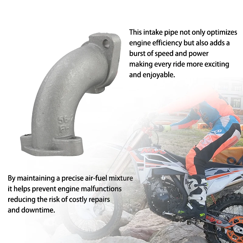 Запчасти для мотоциклов, инструменты, впускная труба двигателя из алюминиевого сплава 56-2FH для пит-байка, квадроцикла, квадратный шарнирный коллектор, аксессуары для мотоциклов