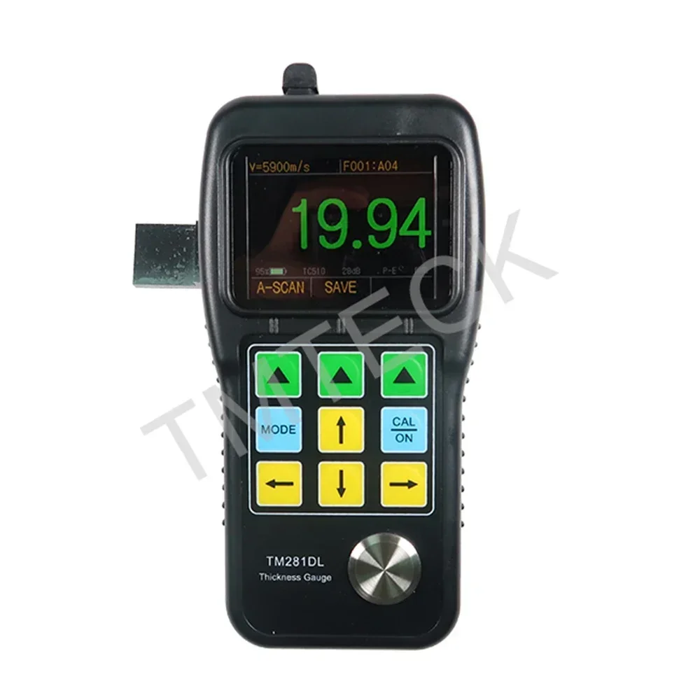 เครื่องวัดความหนาอัลตราโซนิก Peiqi/การทดสอบความหนา/เครื่องทดสอบอัลตราโซนิก พร้อมฟังก์ชันสแกน A&B และวัดผ่านสารเคลือบและสี รุ่น TM281DL